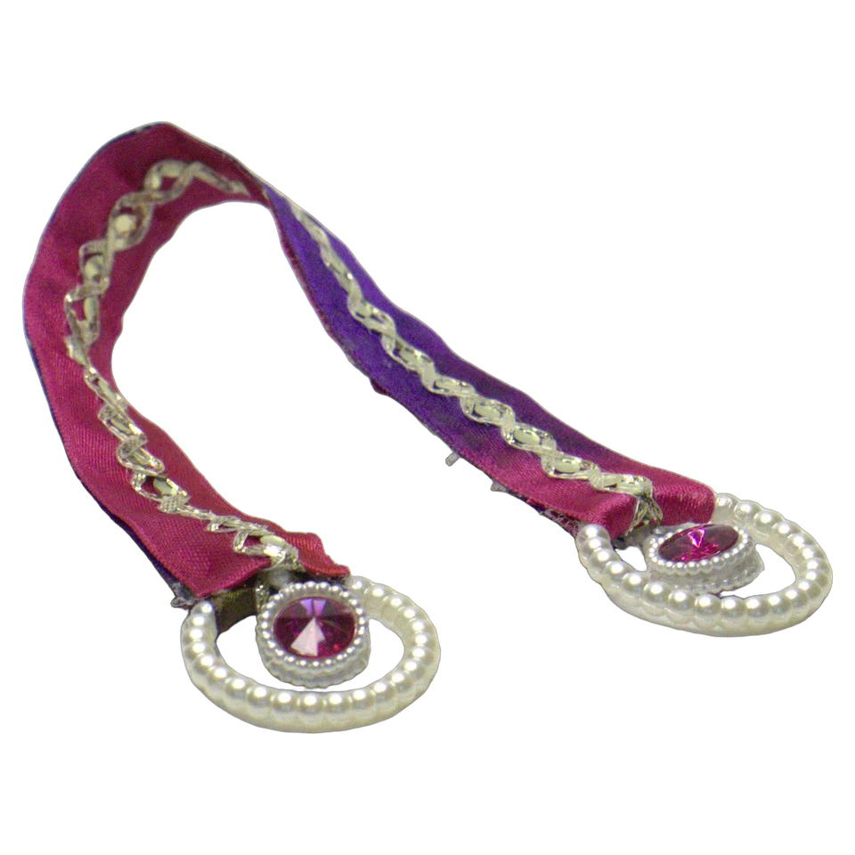 Pink Net Rhinestone Work - Patka