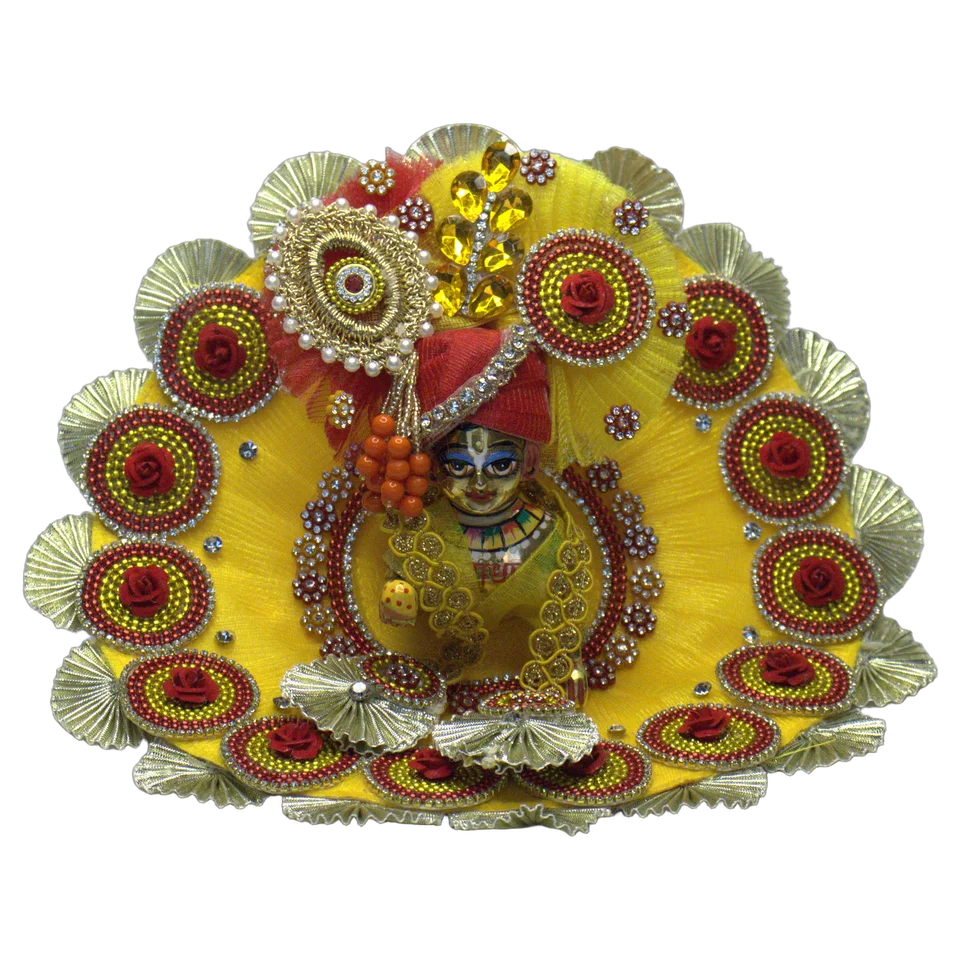 Yellow Net Pearl Floral - Main