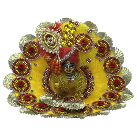 Yellow Net Pearl Floral - Main