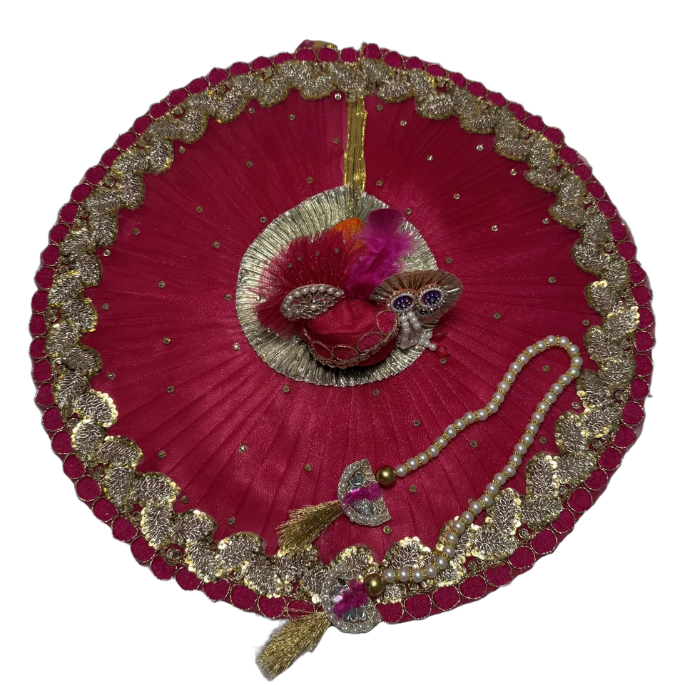Magenta Net Golden Lace - Main
