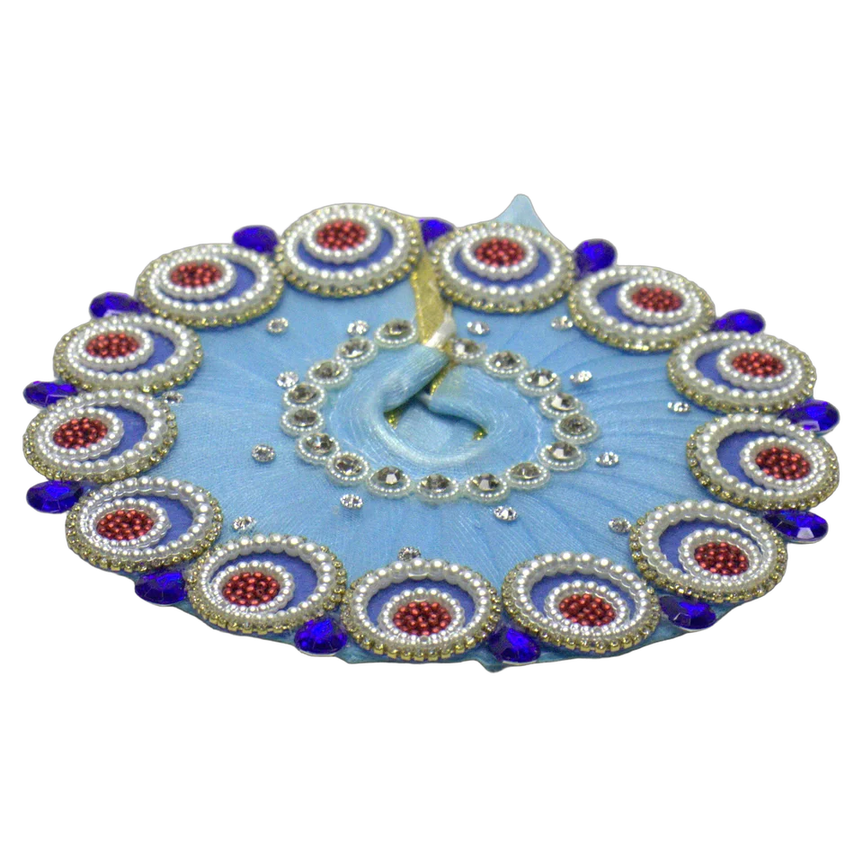 Sky Blue Net Pearl Zircon - Dress