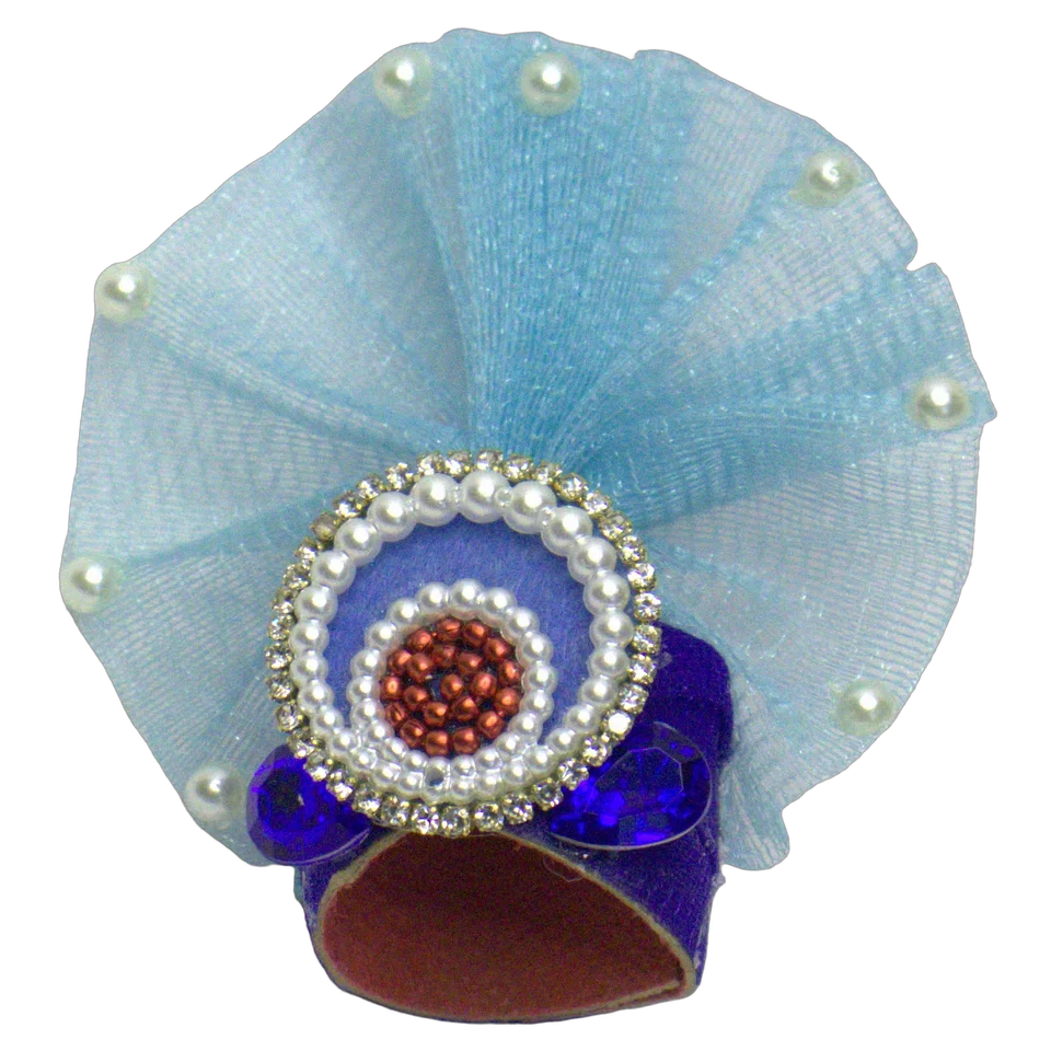 Sky Blue Net Pearl Zircon - Mukut