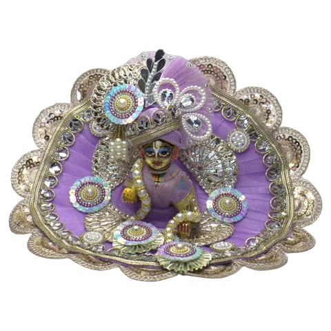 Lavender Net Zari Pearl - Main