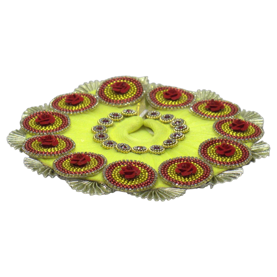 Lemon Yellow Net Beadwork - Dress