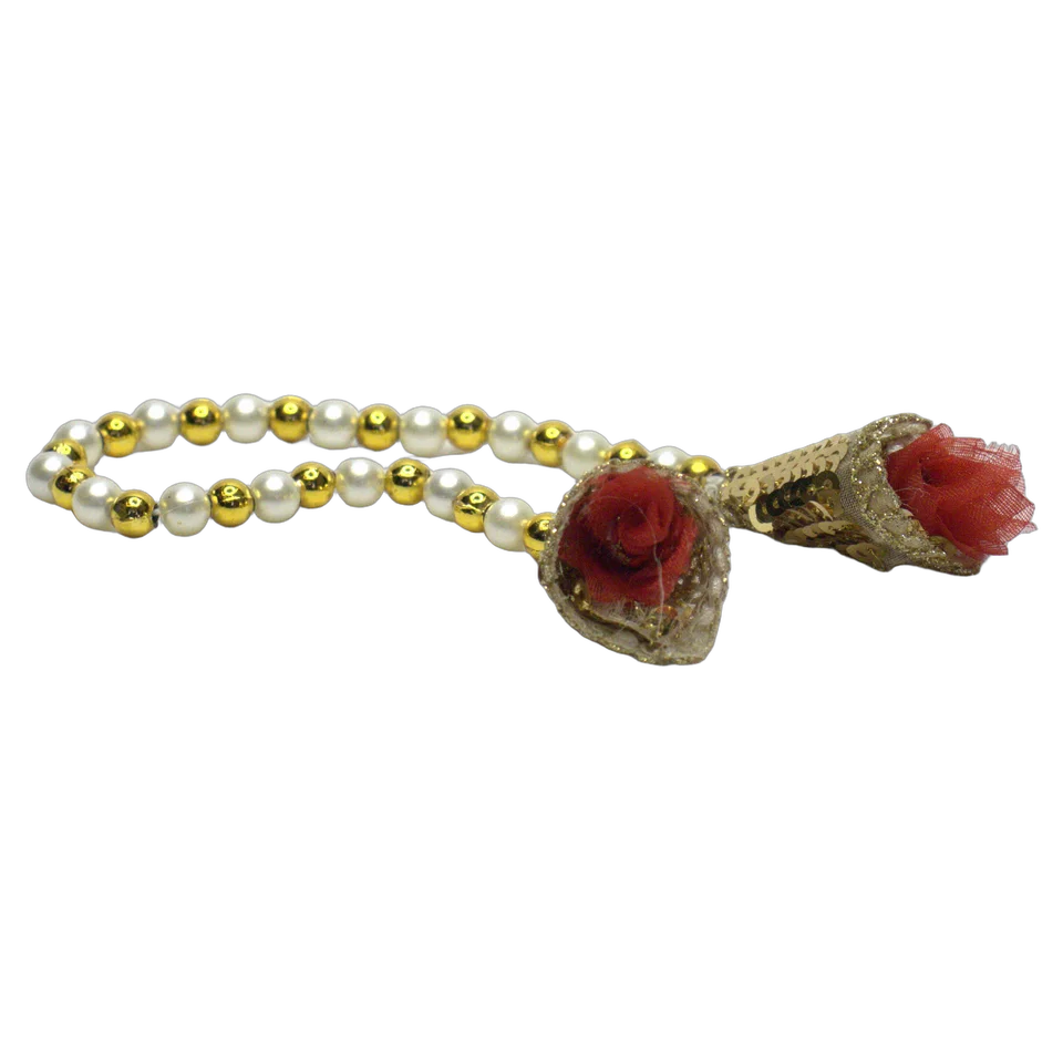 Lemon Yellow Net Beadwork - Patka