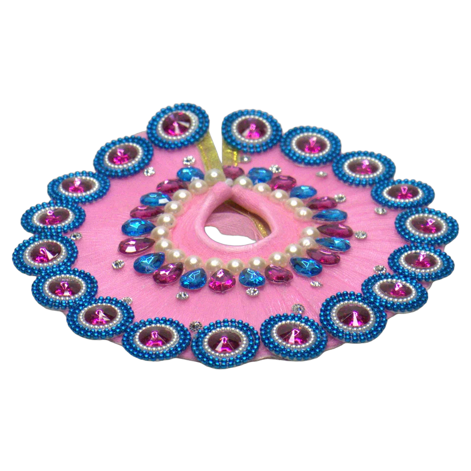 Pink Net Blue Beadwork - Dress