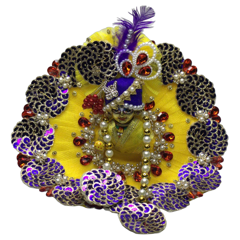 Yellow Net Sequin Pearl - Main