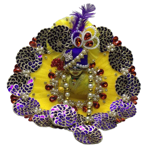 Yellow Net Sequin Pearl - Main