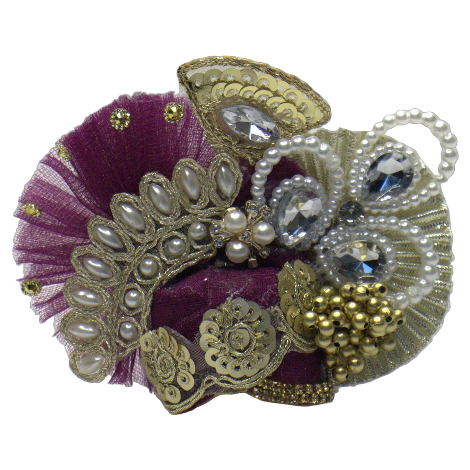 Wine Net Pearl Golden Lace - Mukut