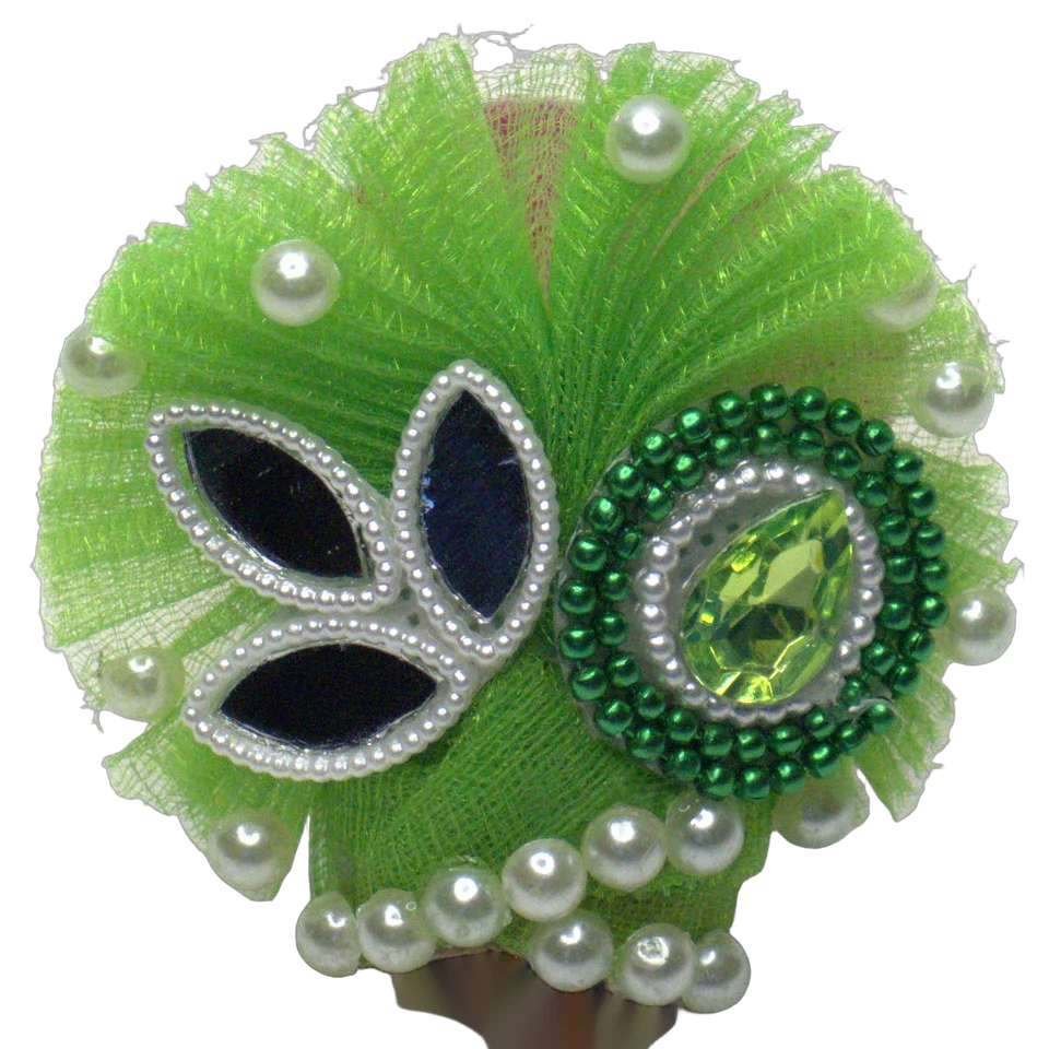 Sea Green Net Pearl Stone - Mukut