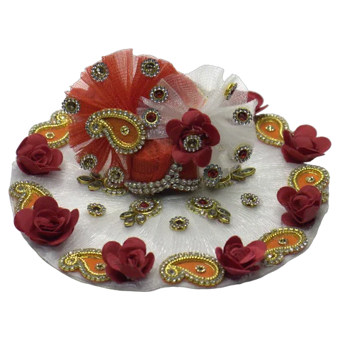White Net Rose Kundan - Main