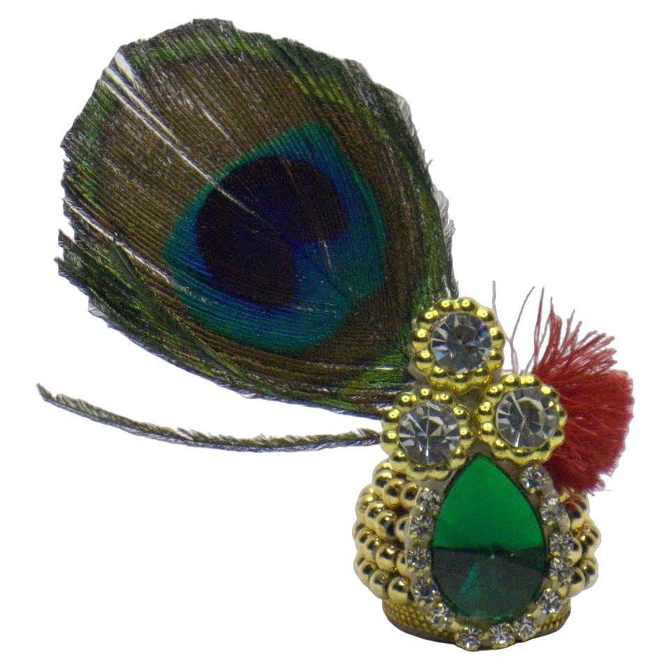 Lemon Net Rhinestone Work - Mukut