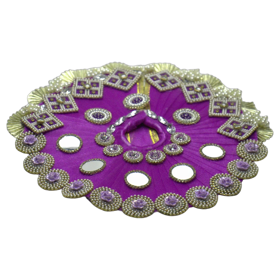 Rani Pink Net Pearl Kundan - Dress