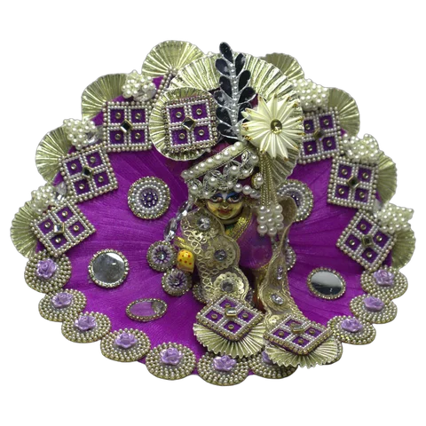 Rani Pink Net Pearl Kundan - Main