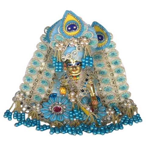 White Net Blue Lace Kodi - Main