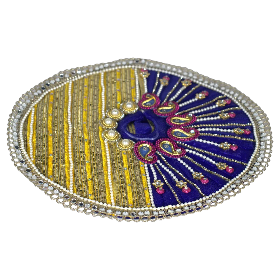 Yellow Blue Net Pearl - Dress